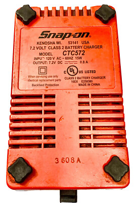 Snap On CTC572 7.2 Volt Lithium Ion 120 Volt Battery Charger