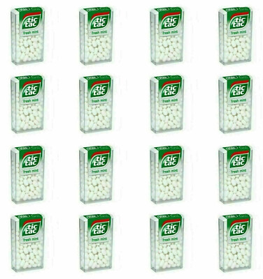 Pack of 24 Tic Tac Fresh Mint Flavour Candy Long Expiry 13g Each