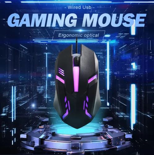 USB Optical Gaming Mouse - Black (Retail Boxed) Colour Changing Optical Mouse.