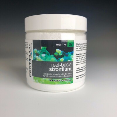 Continuum Aquatics Reef Basis Strontium Powder 150 grams Free USA Shipping