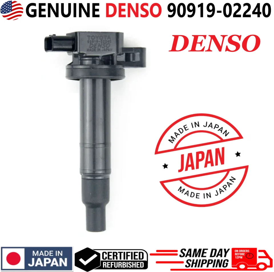 GENUINE DENSO Ignition Coils For 2000-2016 Toyota & Scion xA xB I4, 90919-02240 - Image 3 of 4