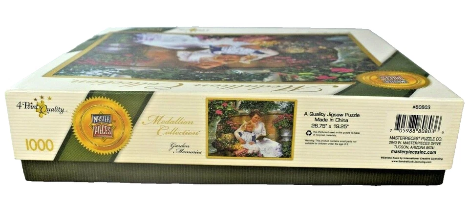 Colección Medallón Obras Maestras Recuerdos de Jardín por Sandra Kuck 1000 Piezas Foto 4 de 4