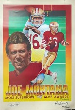 Joe Montana Signed Poster 22.75x16.75 [Most SuperBowl MVP Awards] (549/2500)