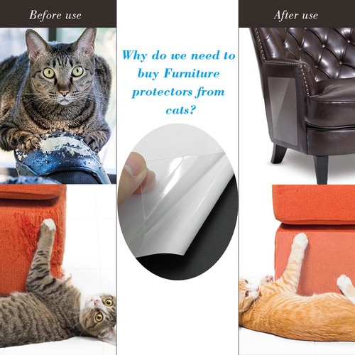 2pcs Couch Sofa Guard Cat Claw Self Adhesive Pad Scratch Furniture Protect Tape - Picture 12 of 12