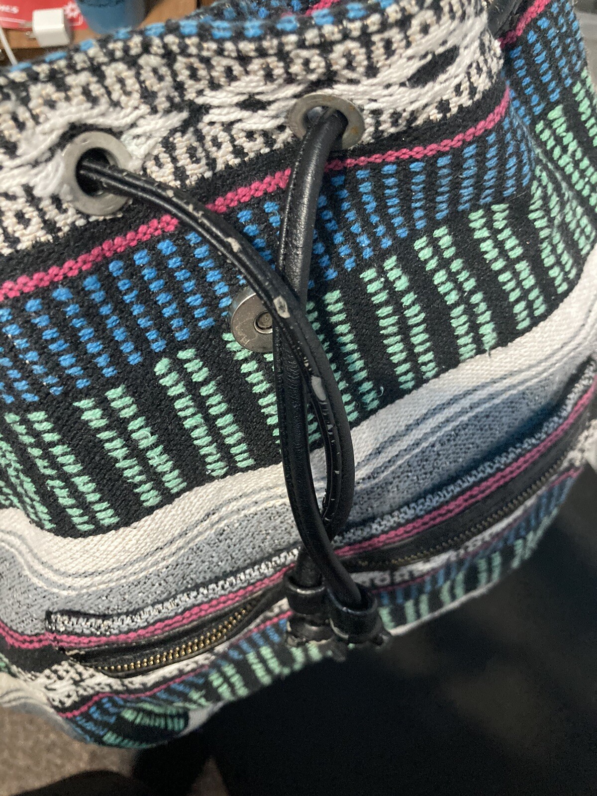 American Eagle Backpack Multicolored Striped Purs… - image 11