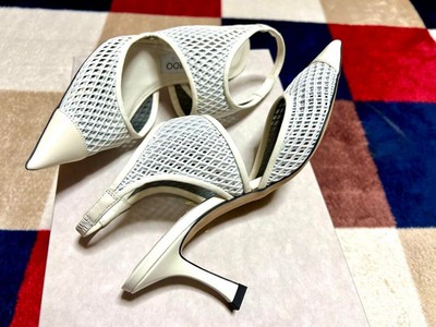 Jimmy Choo Sally 70 Pointed Toe Pumps Mesh Latte 35.5 | eBay