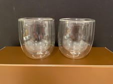 Two (2) Zwilling J.A. Henckels Double Wall Espresso Glass Cups