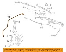 GM OEM 05-19 Sierra 1500 limpiaparabrisas limpiaparabrisas-manguera lavadora 22754403