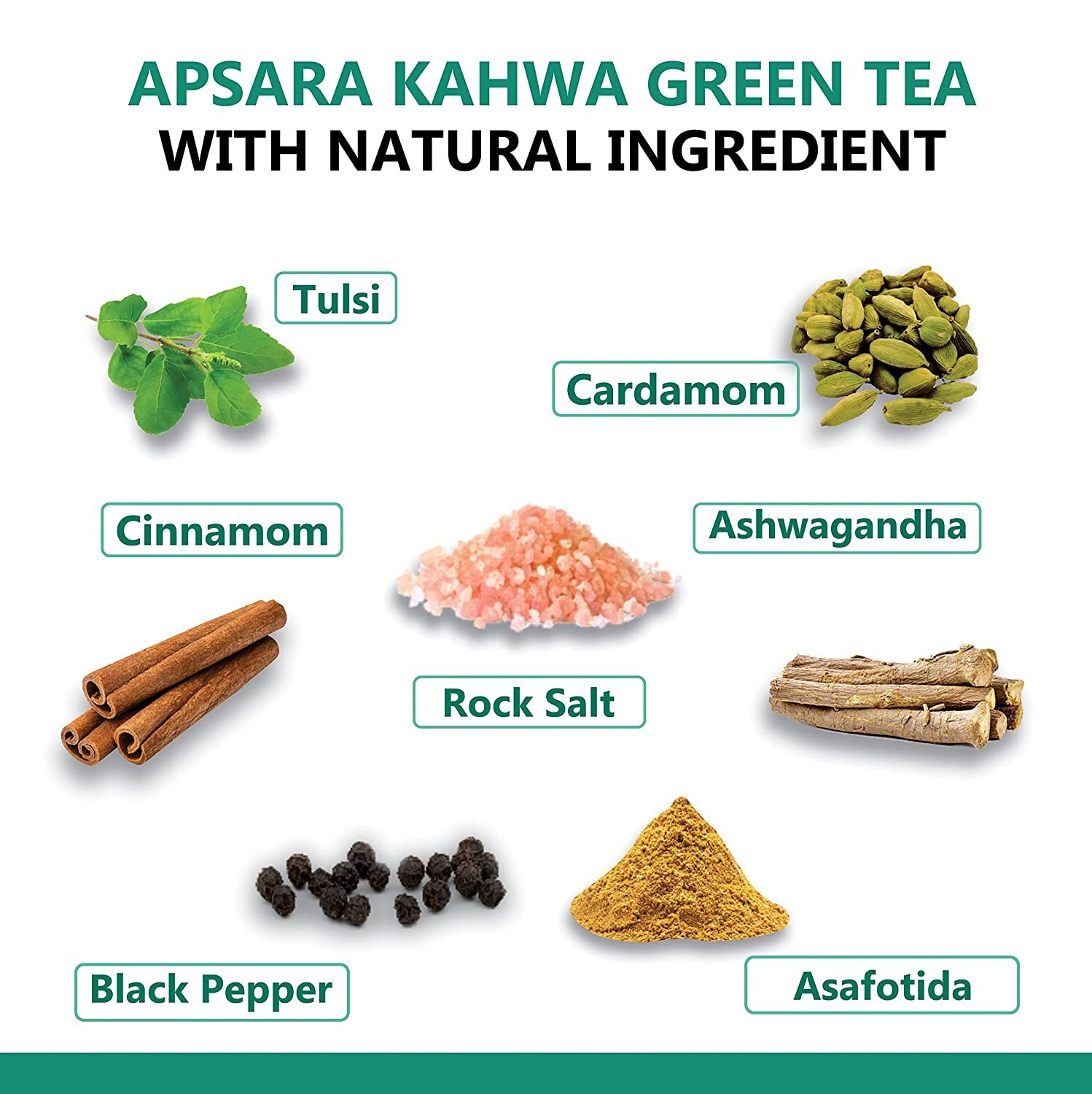 APSARA Detoxifying Green Tea Bags 36 pcs Spiced Kashmiri