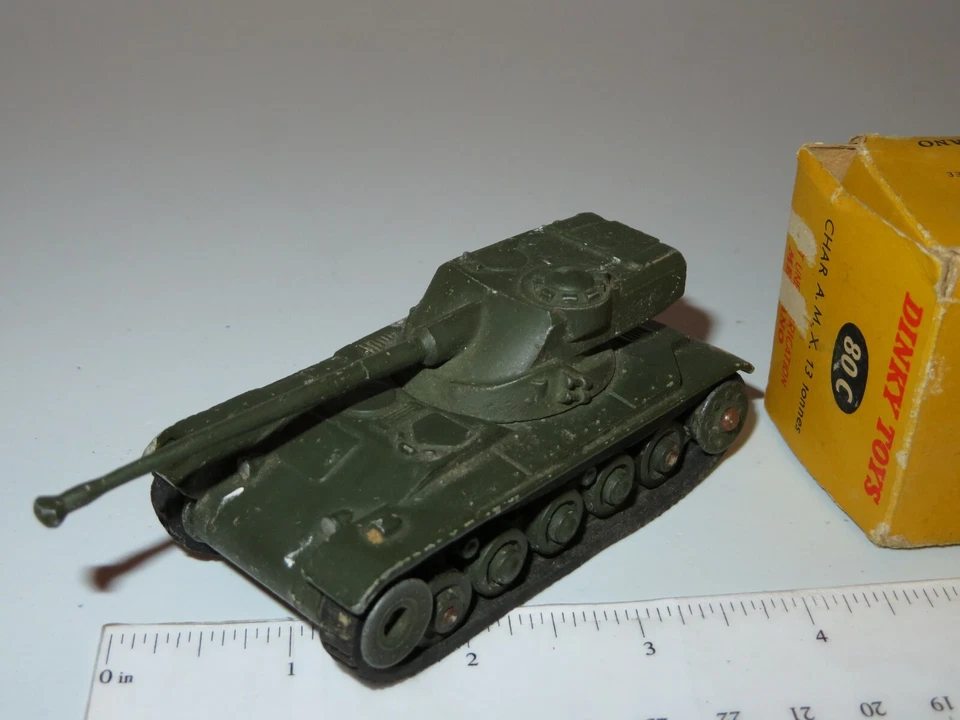 Vintage Dinky Toys No. 817 Char AMX 13 Ton Panzer Tank 80C Military Diecast Toy - Image 2 of 4