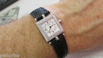 Beautiful Woman's  Van Cleef & Arpels Classique 18k White Gold Diamond Watch 