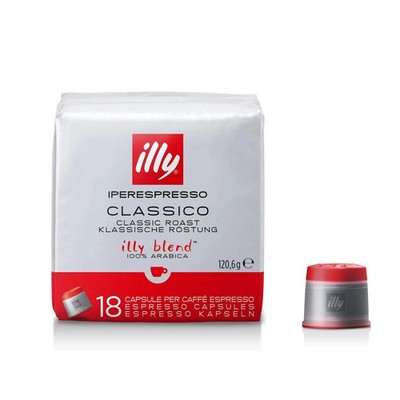illy Capsules Coffee Iperespresso Roasted CLASSIC, 6 Packs of 18 Capsules, To