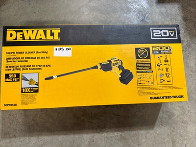 #ad DEWALT 20V MAX 550 PSI Cordless Pressure Washer Tool Only DCPW550B $125.00