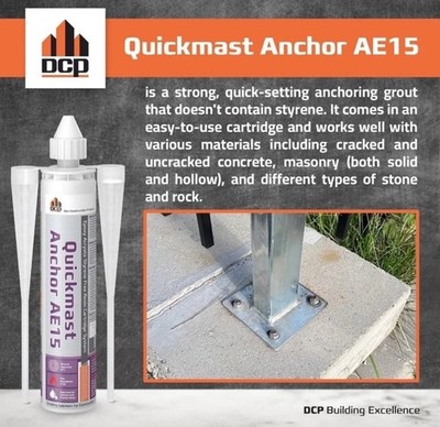 Quickmast AE15-High-Strength Concrete Epoxy Anchoring System for Rebar &