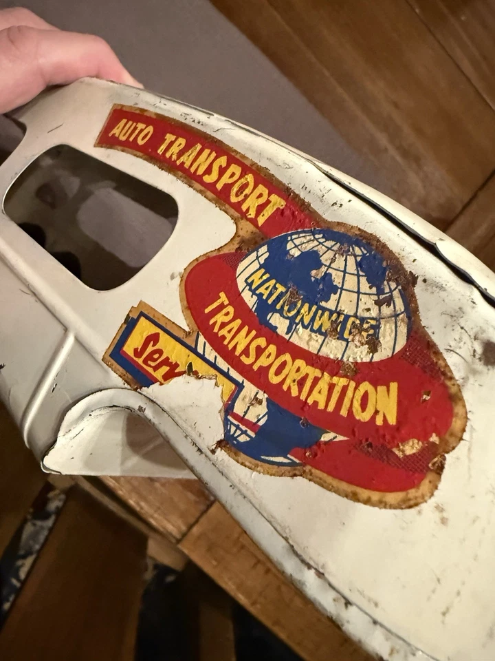 Remolque de acero prensado Marx Deluxe de colección transporte automático transporte carros camión 20 Foto 2 de 4