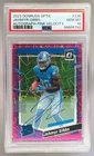 5792 Jahmyr Gibbs 2023 Panini Donruss Optic Pink Velocity Auto RC /50 PSA 10