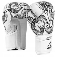 Guantoni da boxe bianchi 10 oz. Sparring MMA Muay Thai Kickboxing