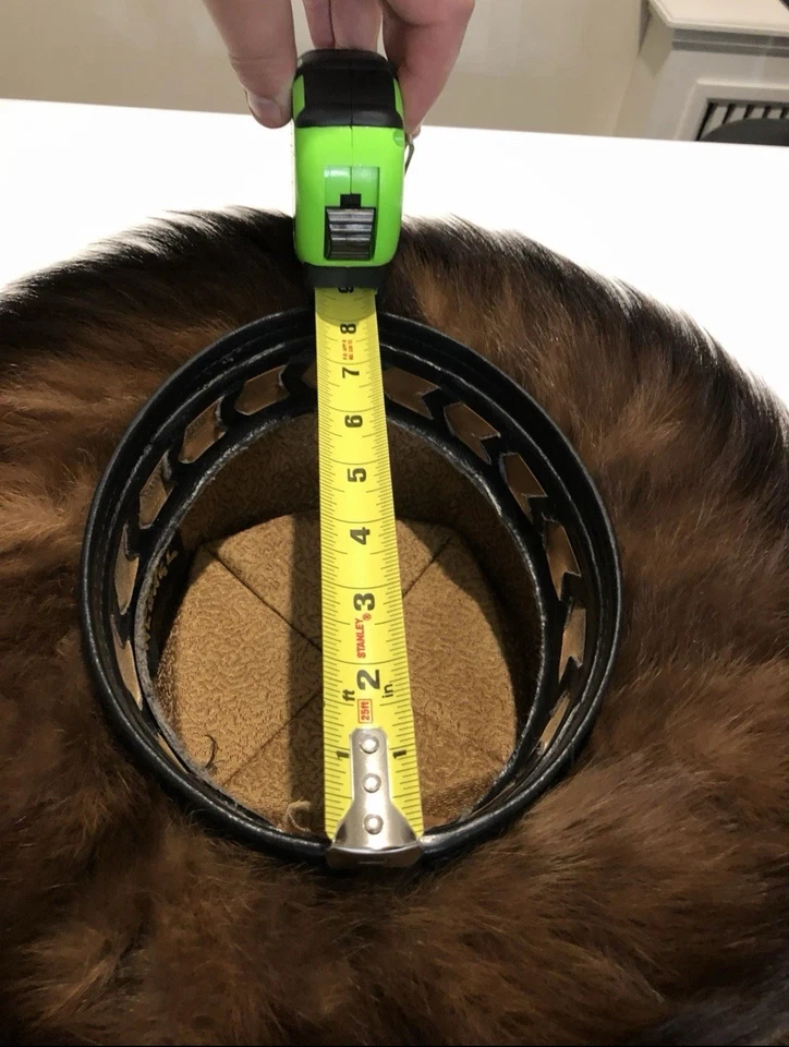 Sombrero de piel natural real hecho a mano jasídico Shtreimel - Excelente estado con CAJA Foto 3 de 4