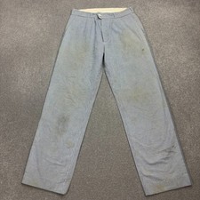 VINTAGE French Trousers Adult 28x30 White Workwear Chore Sanfor Houndstooth Men