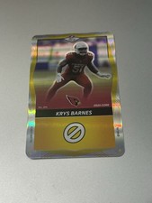 2025 Uno Elite Core Yellow Foil - KRYS BARNES #014 Arizona Cardinals