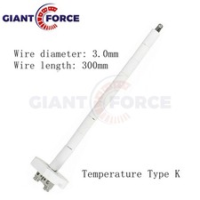 New 10 PCS High Temperature Type K 3.0mm 300mm Core Ceramic Kiln Probe 2372℉