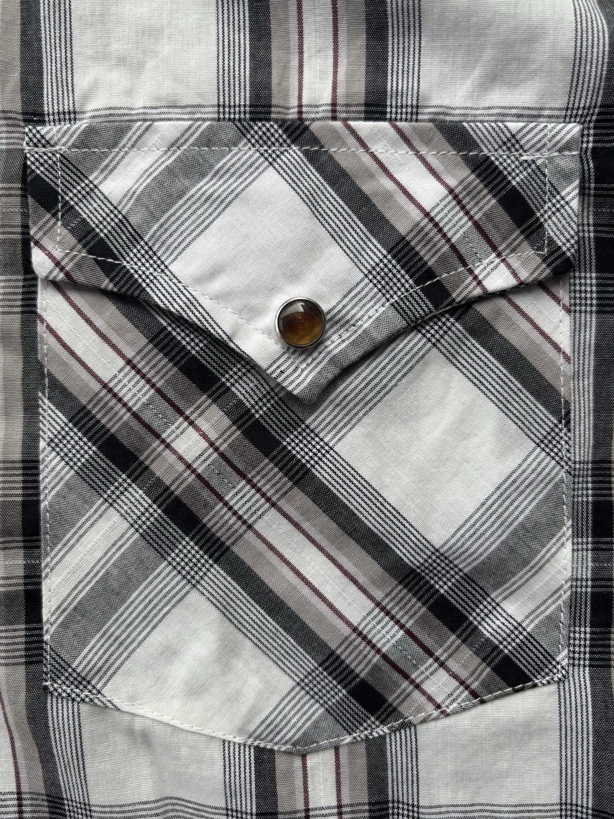Pendleton Frontier Button-Up Shirt Gray Black Cot… - image 3
