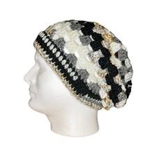 HANDMADE Crocheted Variegated Slouchy Beanie Hat