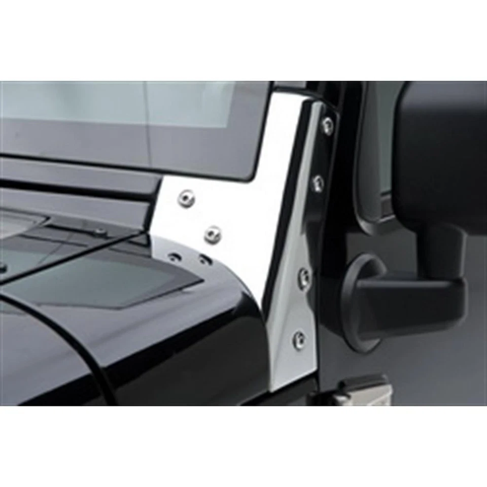2 Windshield Hinges polished 2007-2017 for Jeep Wrangler & unlimited 4 door JK - Image 2 of 2