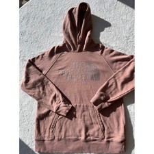 The North Face Womens Pink Pullover Hoodie Logo Pocket Casual Size M
