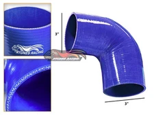 3" Silicone Hose/Intercooler Pipe Elbow Coupler BLUE For Plymouth/Pontiac
