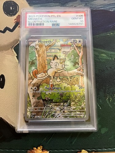 PSA 10 Meowth #106/94 Illustration Rare - Phantasmal Flames Pokémon TCG Card