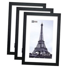 12x18 Inch Solid Wood Poster Frames with Wall Mounting Hanging 12 x 18 Black