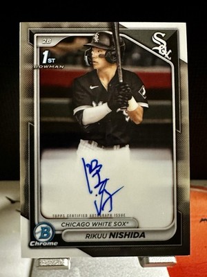 2024 Bowman Chrome Rikuu Nishida Base Auto CPA-RN Chicago White Sox