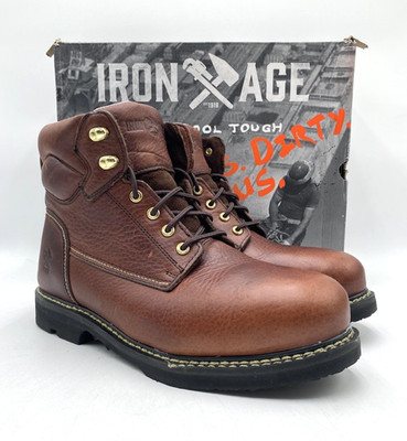 Iron Age GROUNDBREAKER IA5011 Men's NEW Work Boots Brown US Size 11 W