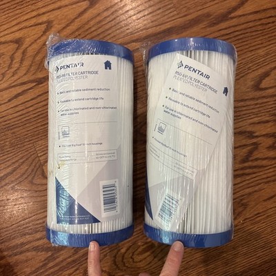 2 Pentair R50-bb Filter Cartridge - Pleated Poly Fits Big Blue 10 In Housing New