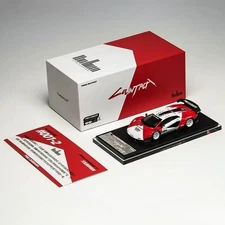  PSC 1:64 White Red LP800-4 Racing Sports Model Diecast Collect Car