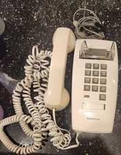 Radioshack Phone 43-3240 Corded Desk Wall Telephone Pushbutton Vintage White