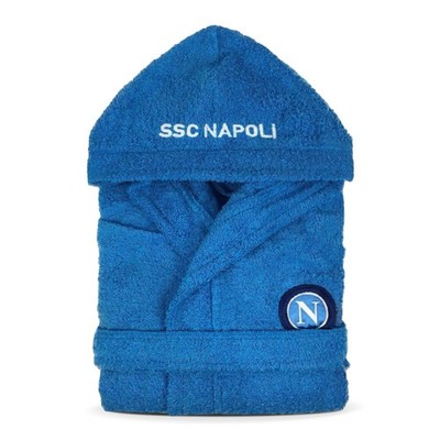 Accappatoio Schwamm Erwachsene SSC Napoli Offiziell Geschenkidee Fußball 100% Bw
