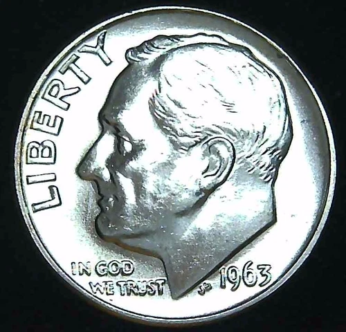 1963-P 10C Roosevelt Dime BU 90% Silver 26otl0116