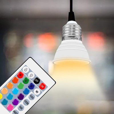 RGB-LED-Glühbirne + Fernbedienung 16-Farben-Ladeatmosphäre Lampenlicht