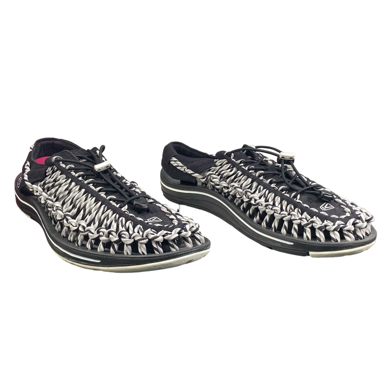 Sandalo Keen uomo Uneek nero bianco con cinturino trail escursionismo taglia US 14