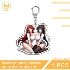 Rias Gremory Waifu Anime Pendant Key Chains for Lover Couple