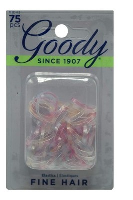 Goody Womens Ouchless Mini Elastics, Glitter Polyband, 75 Count