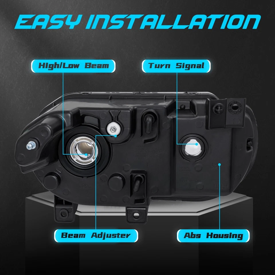 Conjunto de un par de faros negros para Dodge Challenger 2008-2014 Foto 4 de 4