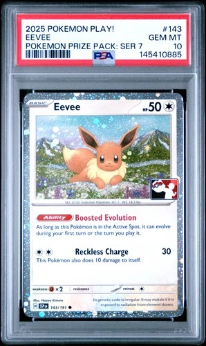 2025 POKEMON PLAY! POKEMON PRIZE PACK: SERIES 7 #143 EEVEE PSA 10