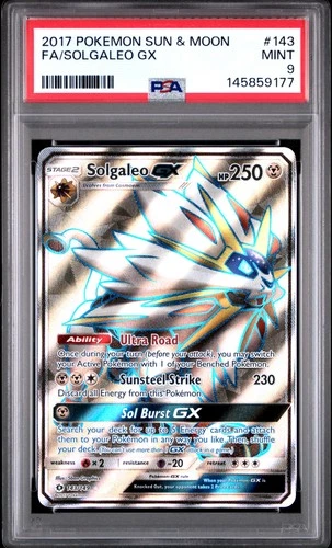2017 Pokemon Sun & Moon 143 Solgaleo GX PSA 9 145859177