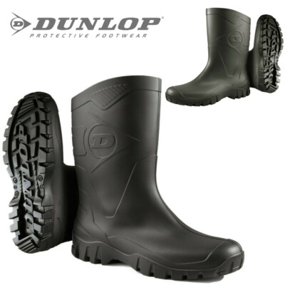 Mens Mid Calf DUNLOP Waterproof Outdoor Garden Work Wellingtion Wellies  Ankle Bo UK