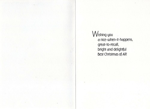 UNUSED Vintage Hallmark Christmas Card: :Santa Claus with Flying Reindeer w. Env - Picture 2 of 3