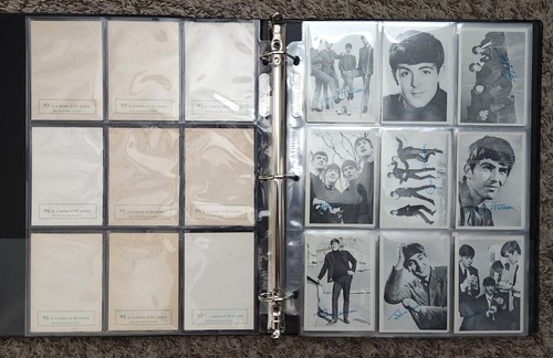 Beatles ALL SIX COMPLETE SETS OF 1964 TOPPS BUBBLE GUM CARDS IN NICE BINDERS! - Picture 3 of 14