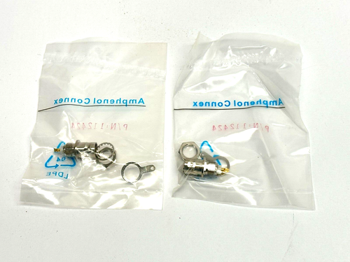 Amphenol 112424 RF Coaxial Connector BNC Bulkhead Receptacle LOT OF 2 - Picture 2 of 5